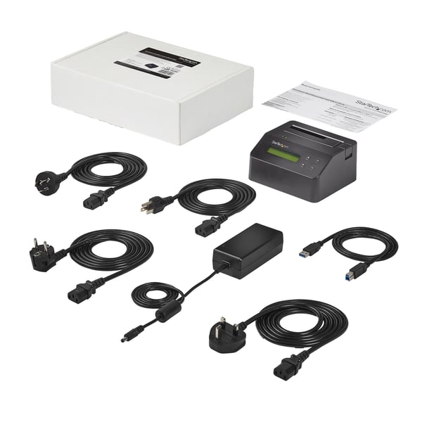 StarTech.com SDOCK1EU3P2 kopienhed til digital medie HDD/SSD duplikator Sort 1 Kopier