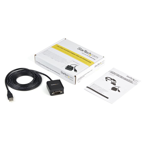 StarTech.com ICUSB2321F kabel kønsskifter DB-9 USB 2.0 A Sort