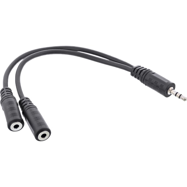 InLine 99300A lydkabel 1 m 3.5mm 2 x 3.5mm Sort