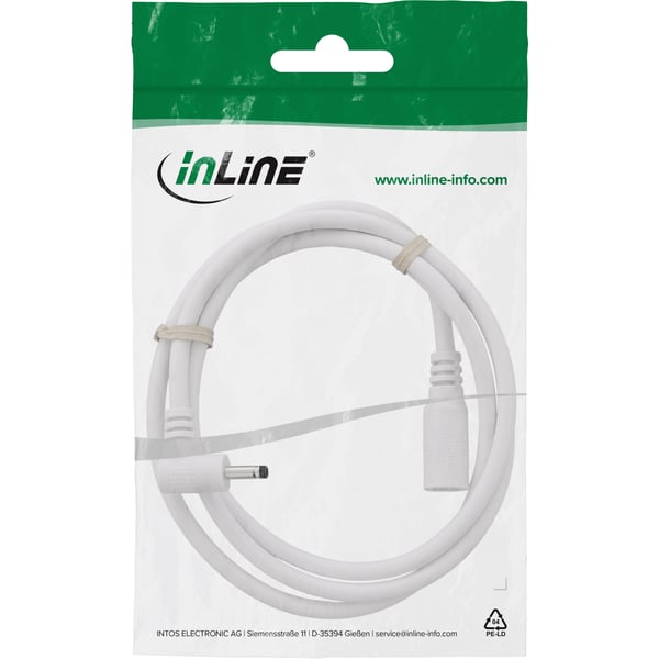InLine 26901Q el-ledning Hvid 1 m DC 3.5 x 1.35 mm