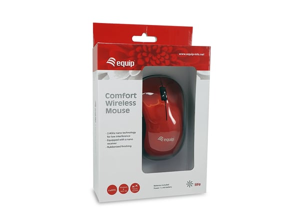 Equip 245113 datormöss Kontor Ambidextrous RF Trådlös Optisk 1200 DPI