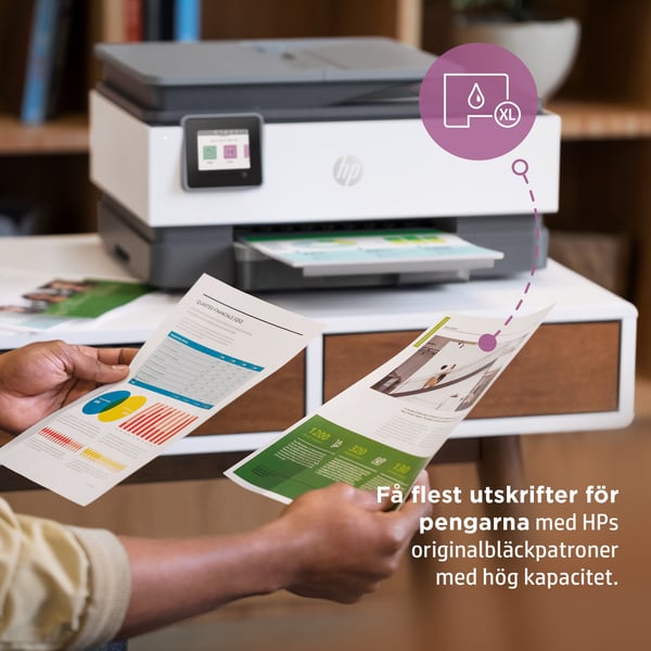 HP OfficeJet Pro 8022e Trådlöst All-in-One Färg Skrivare, Instant Ink; Dubbelsidig utskrift