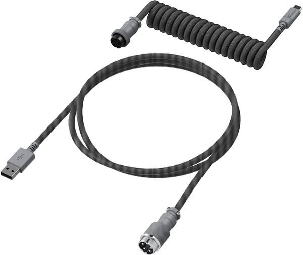 HyperX USB-C – spiralformad kabel – grå