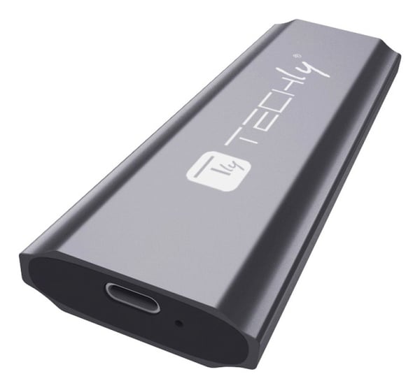 Techly I-CASE USB31C-NVME2 tallennusaseman kotelo SSD-kotelo Musta M.2