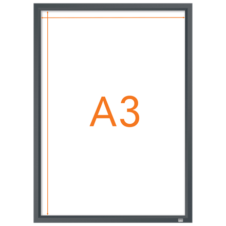 Nobo Impression Pro A3 skifteramme med sort klikramme