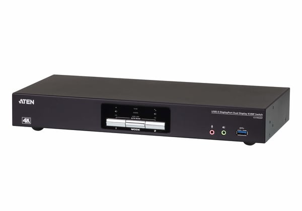 ATEN USB 3.0 4K DisplayPort Dual Display KVMP™-switch med 2 portar
