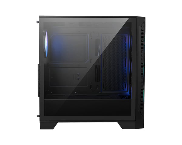 MSI MAG Forge 320R AIRFLOW Micro Tower Sort, Transparent
