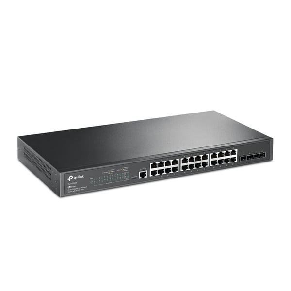 TP-Link JetStream TL-SG3428 verkkokytkin Hallittu L2/L3 Gigabit Ethernet (10/100/1000) 1U Musta