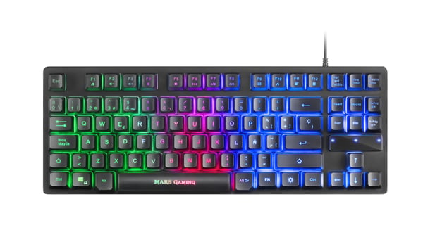 Mars Gaming MCPTKLES tastatur Mus inkluderet Spil USB Spansk Sort