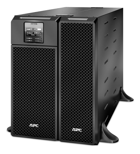 APC Smart-UPS On-Line UPS-virtalähde Taajuuden kaksoismuunnos (verkossa) 6 kVA 6000 W 10 AC-pistorasia(a)