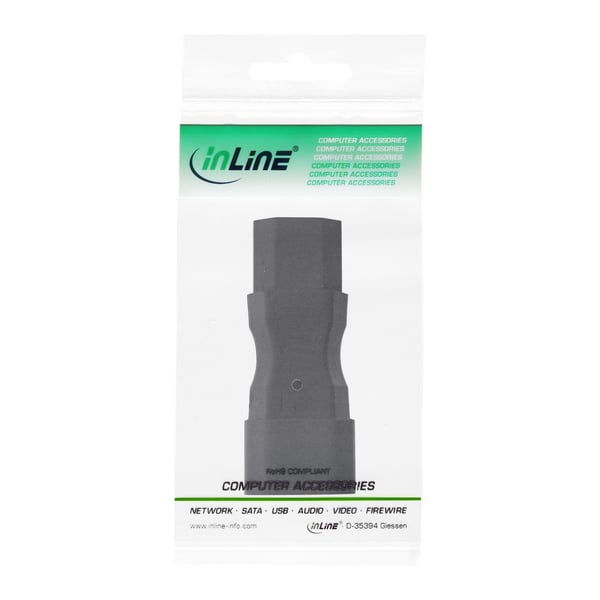 InLine 16723A strømstik adapter Sort