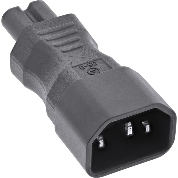 InLine 16723C strømstik adapter C14 C7 Sort