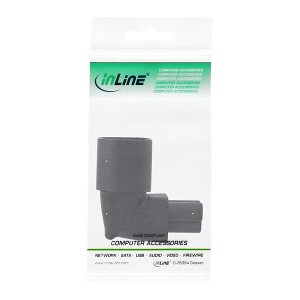 InLine 16723G strømstik adapter C14 C5 Sort