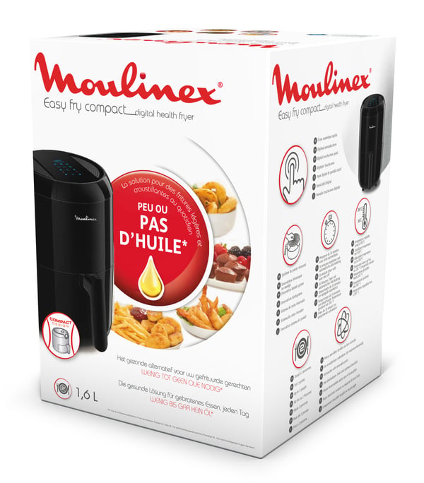 Moulinex EZ3018 Yksi 1,5 L Erillinen 1030 W Rasvakeitin Musta