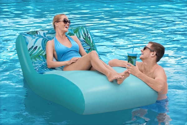 Bestway 43402 pool og strand flyder Blå Billede PVC Flydende hvilestol