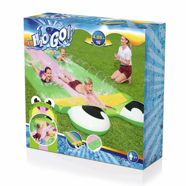 Bestway Trippel vattenrutschkana FROG H2O GO! Lång - 4.88m 52389