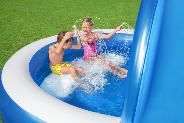 Bestway 54337 swimmingpool til over jorden Oppustelig pool Rund 850 L Blå, Hvid