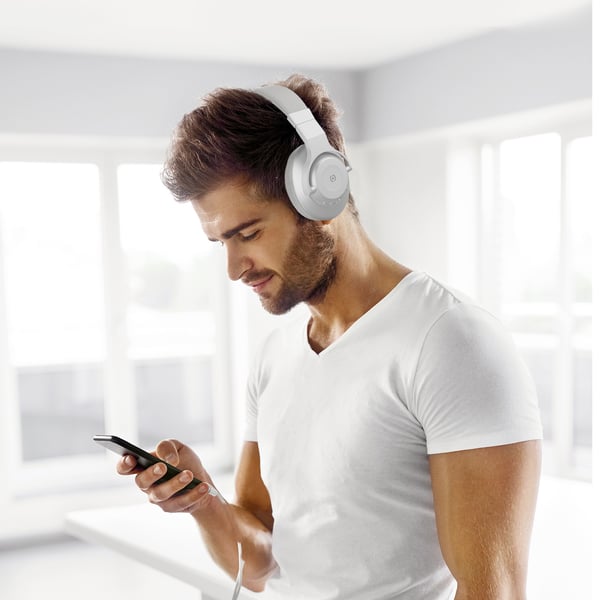 Celly ULTRABEAT ANC Headset Kabel & trådløs Opkald/musik Bluetooth Sølv