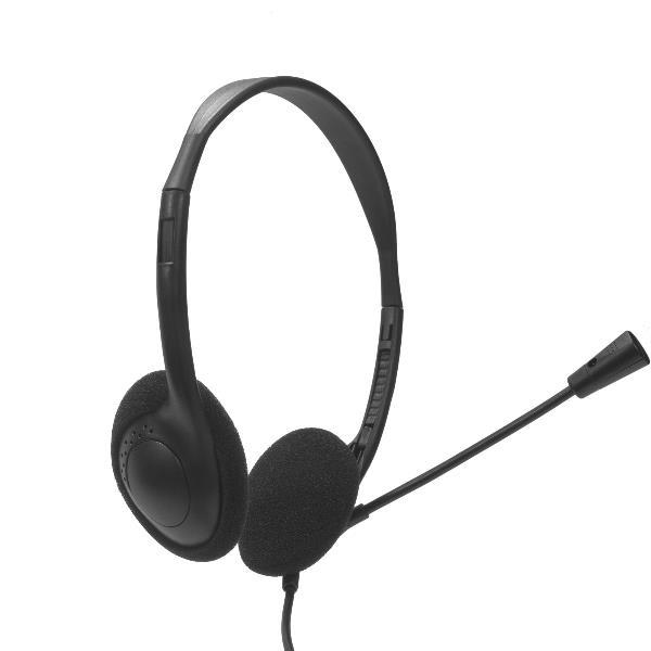 Nilox NXAU0000002 kuulokkeet ja kuulokemikrofoni Langallinen Pääpanta Toimisto/puhelukeskus USB A-tyyppi Musta