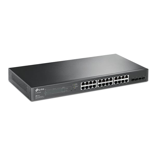 TP-Link JetStream TL-SG2428P netværksswitch Administreret L2/L2+ Gigabit Ethernet (10/100/1000) Strøm over Ethernet (PoE) 1U Sort TP-Link JetStream TL-SG2428P netværksswitch Administreret L2/L2+ Gigabit Ethernet (10/100/1000) Strøm over Ethernet (PoE) 1U Sort