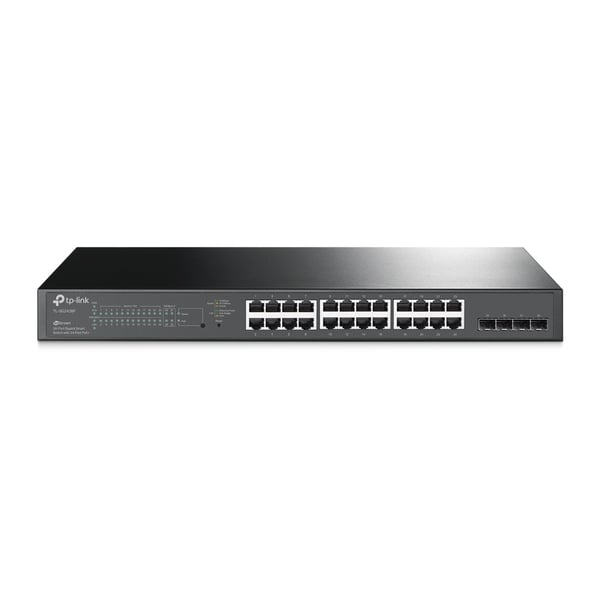 TP-Link JetStream TL-SG2428P netværksswitch Administreret L2/L2+ Gigabit Ethernet (10/100/1000) Strøm over Ethernet (PoE) 1U Sort