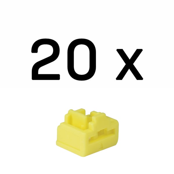 Lindy 47901 portblokering RJ-45 Gul Acrylonitrilbutadienstyren 20 stk