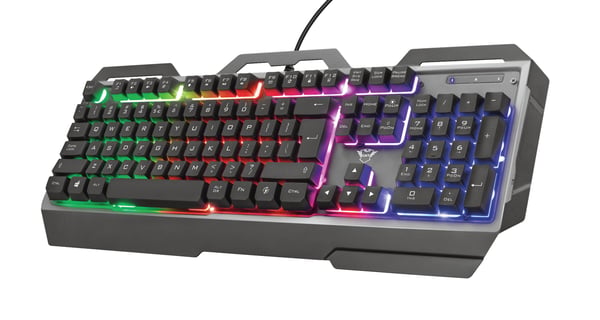 Trust GXT 856 Torac tangentbord Spela USB QWERTY Spansk Svart