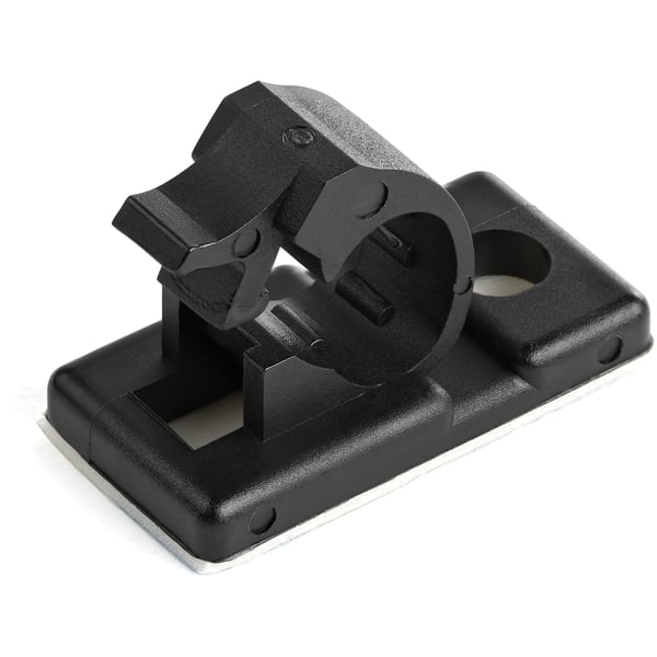 StarTech.com 100 självhäftande kabelhanteringsclips Svart - Nätverk/Ethernet/kontorsbord/datorsladdorganiserare - Självfästande kabel-/ledningshållare - Självhäftande nylonklämma brandklassad enligt UL/94V-2
