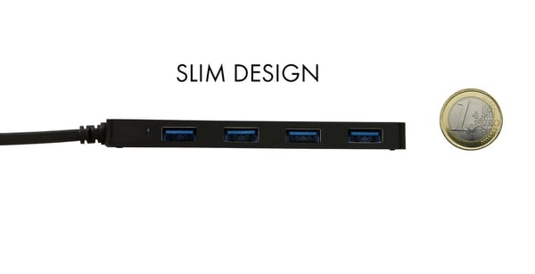 i-tec Advance U3HUB404 gränssnittshubbar USB 3.2 Gen 1 (3.1 Gen 1) Type-A 5000 Mbit/s Svart