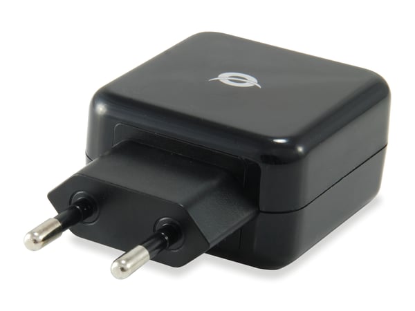 Conceptronic CUSBPWR2A mobiililaitteen laturi Tabletti Musta AC Pikalataus Sisätila
