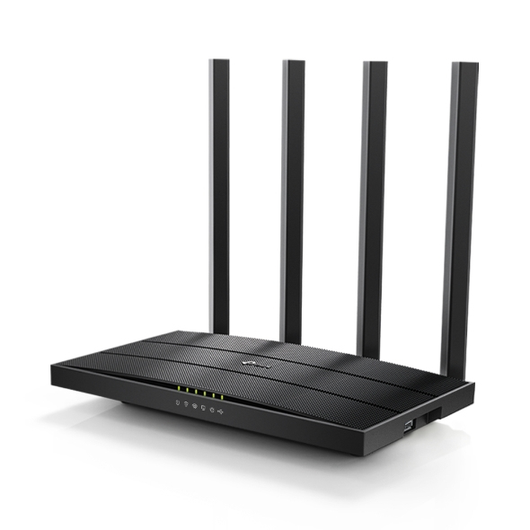 TP-Link Archer C6U langaton reititin Gigabitti Ethernet Kaksitaajuus (2,4 GHz/5 GHz) Musta