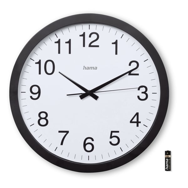 Hama Aruba Quarts-klocka Circel Svart, Vit