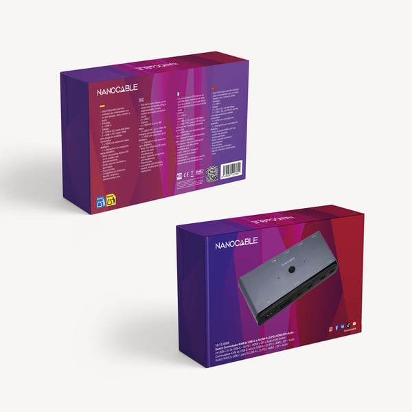 Nanocable 10.12.0003 KVM-switchar Grå