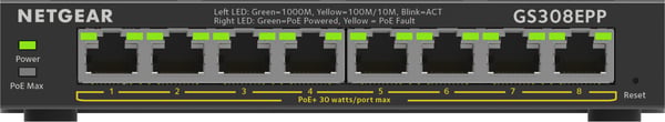 NETGEAR GS308EPP Administreret L2/L3 Gigabit Ethernet (10/100/1000) Strøm over Ethernet (PoE) Sort