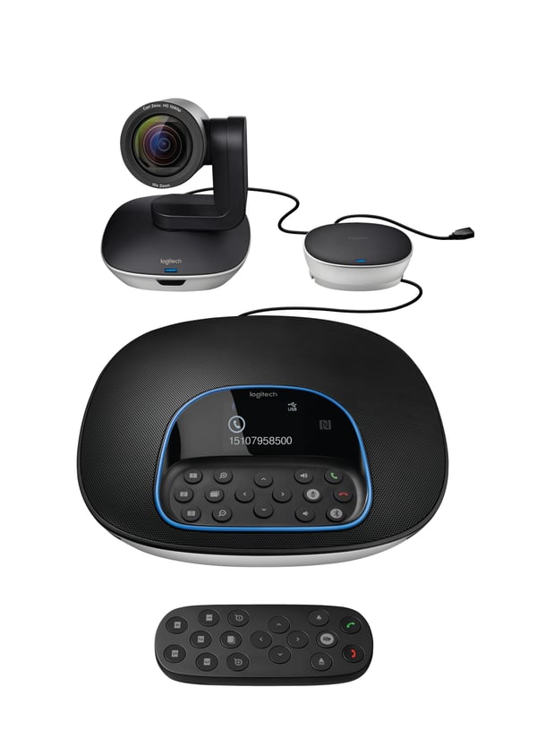 Logitech Group system til videokonference System til gruppevideokonference Logitech Group system til videokonference System til gruppevideokonference