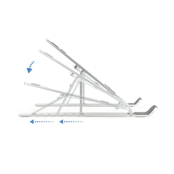 TooQ TQLRS0033-AL Ställ för bärbara datorer Ställ förl bärbar dator och surfplatta Silver 38,1 cm (15")