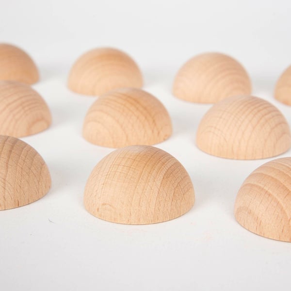 Tickit Natural Wooden Semispheres motorik legetøj