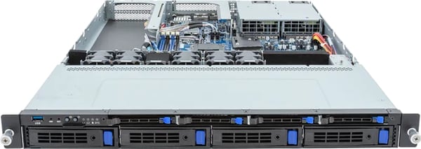 GIGABYTE R133-C11-AAG1 AMD B650E Sokkel AM5 Stativ (1U) Sort, Stål