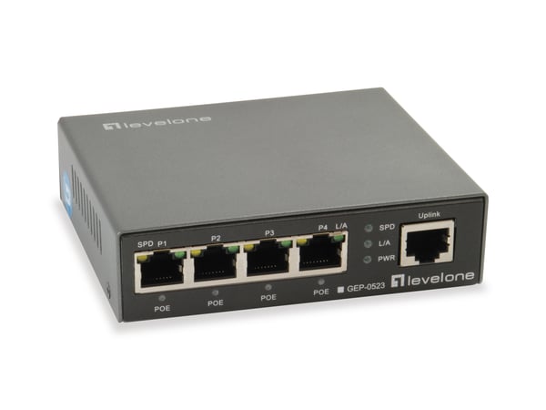 LevelOne GEP-0523 verkkokytkin Gigabit Ethernet (10/100/1000) Power over Ethernet -tuki Musta