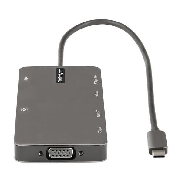 StarTech.com USB C -moniporttisovitin - USB C - HDMI 4K 30Hz/VGA-matkasovitin/telakointiasema - 5 Gb