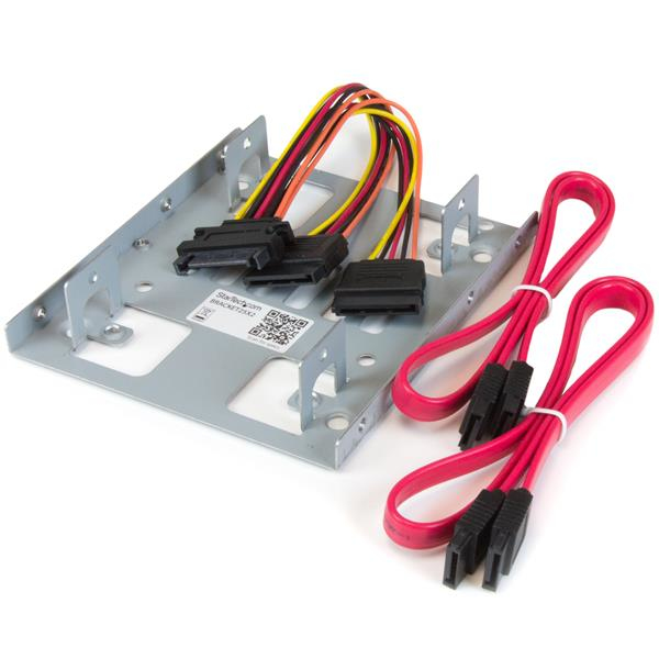 StarTech.com BRACKET25X2 asemapaikkaan asennettava paneeli 8,89 cm (3.5") Liitinpaneeli Ruostumaton teräs