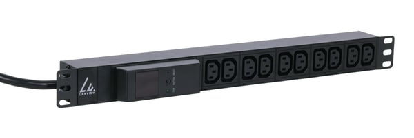 Lanview LVR261877 strømforsyningsenhed (PDU) 10 AC stikkontakt(er) 1U Sort