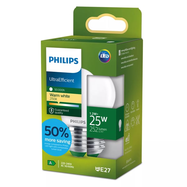 Philips Filament kronepære, matteret 25 W P45 E27