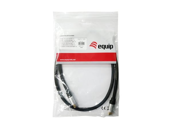 Equip 119380 HDMI-kabel 1 m HDMI Typ A (standard) Svart
