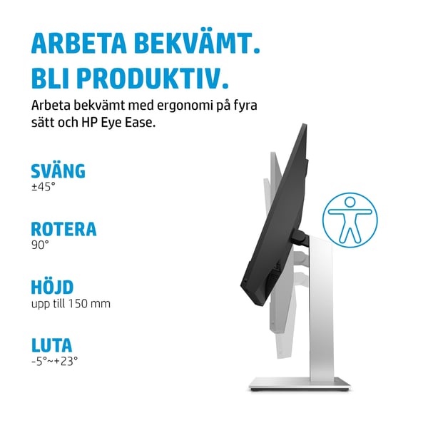 HP E24m G4 Datorskärm 60,5 cm (23.8\") 1920 x 1080 pixlar Full HD Svart