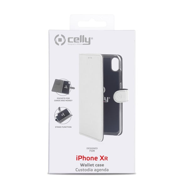 Celly Wally mobiltelefon etui 15,5 cm (6.1") Tegnebogsetui Hvid