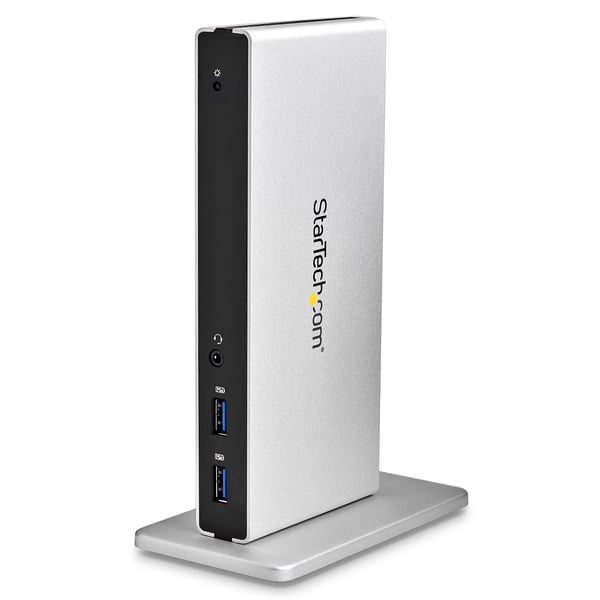 StarTech.com USB 3.0-dockningsstation för dubbla skärmar med DVI och vertikalt stativ