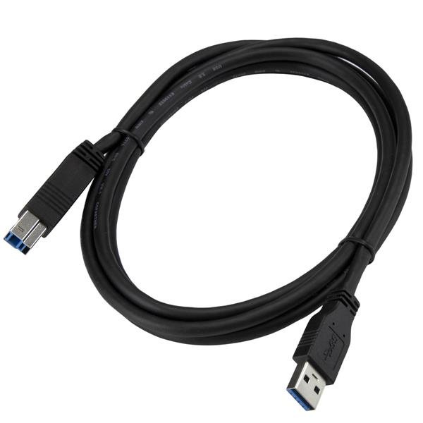 StarTech.com USB3CAB2M USB-kabel USB 3.2 Gen 1 (3.1 Gen 1) 2 m USB A USB B 5 Gbit/sek. Sort