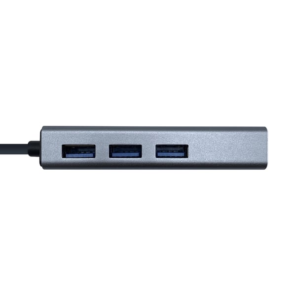 AISENS A106-0401 gränssnittshubbar USB 3.2 Gen 1 (3.1 Gen 1) Type-A Grå