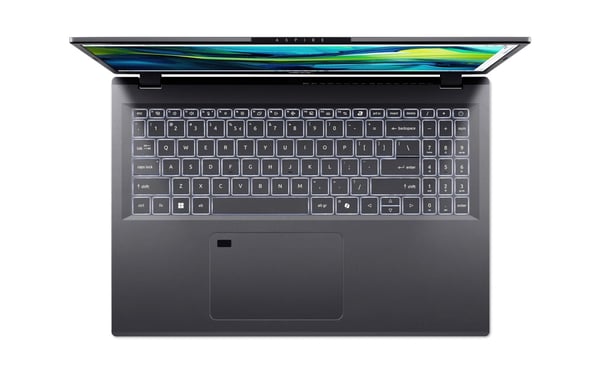 Acer Aspire 16 A16-51GM-50TK Intel Core 5 120U Laptop 40,6 cm (16") WUXGA 16 GB DDR5-SDRAM 512 GB SSD NVIDIA GeForce RTX 2050 Wi-Fi 6E (802.11ax) Windows 11 Home Grå